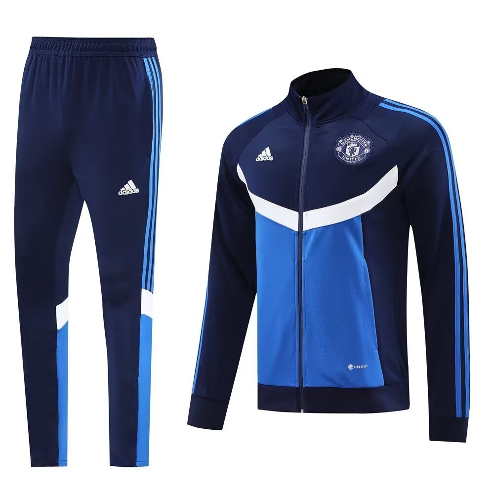 AAA Quality Man Utd 24/25 Tracksuit - Dark Blue/Blue